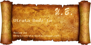 Utrata Beáta névjegykártya